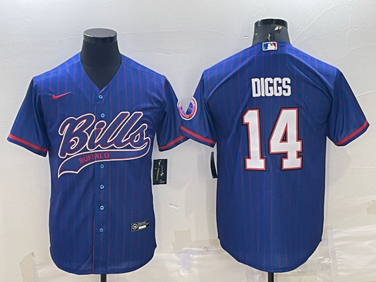 Men's Buffalo Bills Stefon Diggs #14 Royal Player Jersey1 Joint Edition