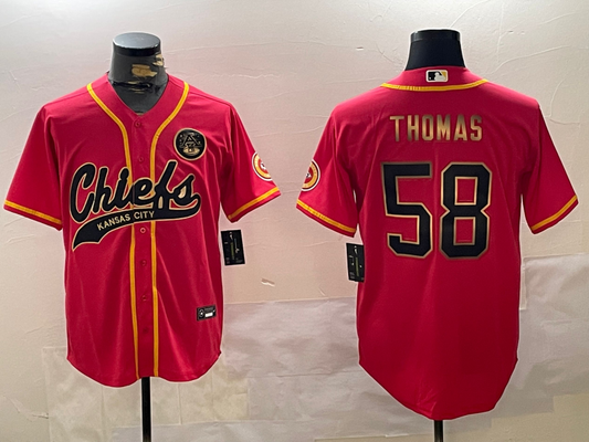 Men's Kansas City Chiefs Derrick Thomas #58 Red Game Player Jersey1