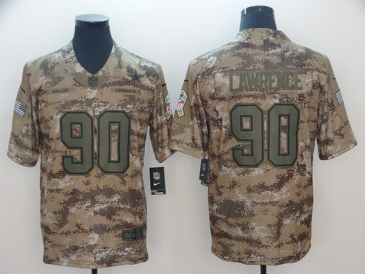 Men's Dallas Cowboys DeMarcus Lawrence #90 Camouflage Game Jersey1