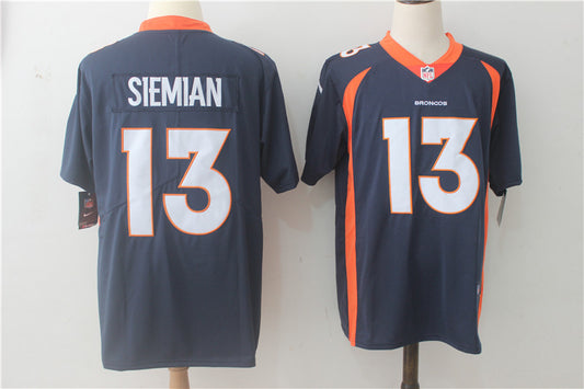 Men's Denver Broncos Trevor Siemian #13 Navy Game Jersey1
