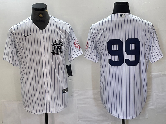 Men's New York Yankees Aaron Judge #99 White Limited Name Jersey1