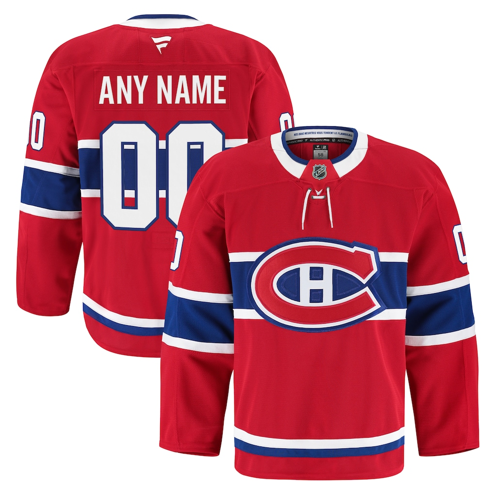 Men's Montreal Canadiens Fanatics Red Custom Jersey