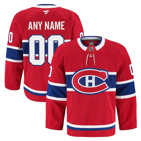 Men's Montreal Canadiens Fanatics Red Custom Jersey