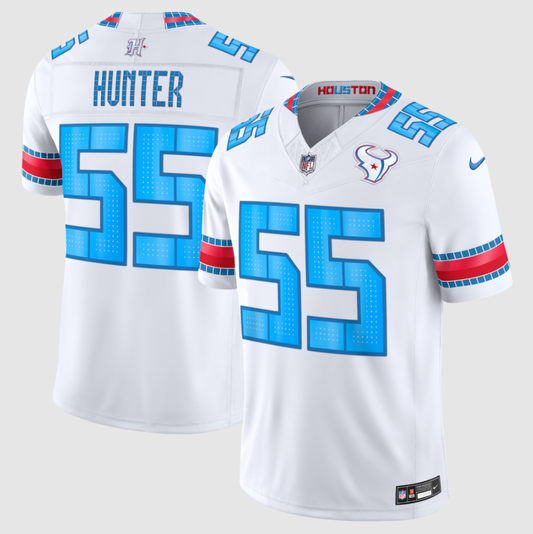 Men's Houston Texans Danielle Hunter #55 White 2026 Rivalries Collection Game Jersey
