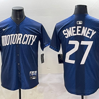 Men's Detroit Tigers Trey Sweeney #27 Navy 2024 City Connect Limited Jersey