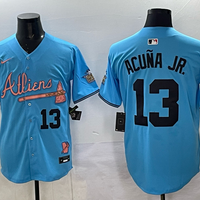 Men's Atlanta Braves Ronald Acuna Jr. #13 Blue Replica Player Name Jersey