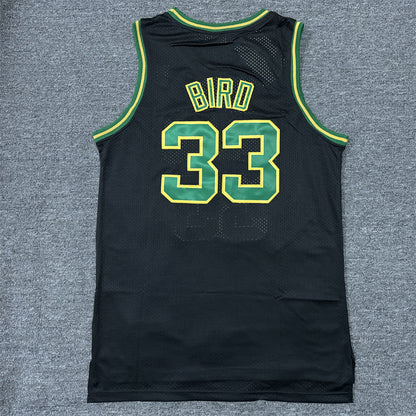 Men's Boston Celtics Larry Bird #33 Black 1985/86 Hardwood Classics Swingman Jersey1