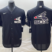 Men's Chicago White Sox Black Replica Player Jersey1