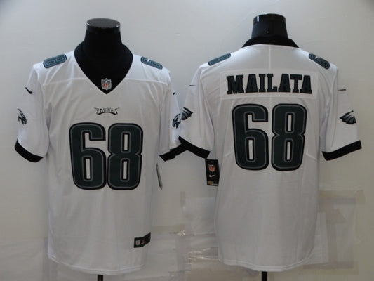 Men's Philadelphia Eagles Jordan Mailata #68 White Game Jersey1