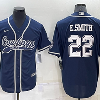 Men's Dallas Cowboys Emmitt Smith #22 Navy Game Jersey1 Joint Edition