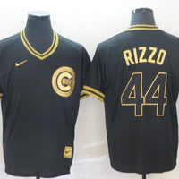 Men's Chicago Cubs Anthony Rizzo #44 Black Stitched Jersey1