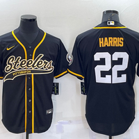 Men's Pittsburgh Steelers Najee Harris #22 Black Player Jersey1