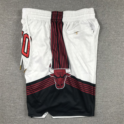 Men's Chicago Bulls White City Edition Basketball Shorts1