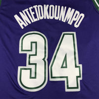 Men's Milwaukee Bucks Giannis Antetokounmpo #34 Purple 2022/23 Swingman Jersey1 - Classic Edition