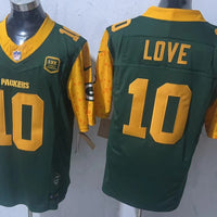 Men's Green Bay Packers Jordan Love #10 Green Fashion Game Jersey