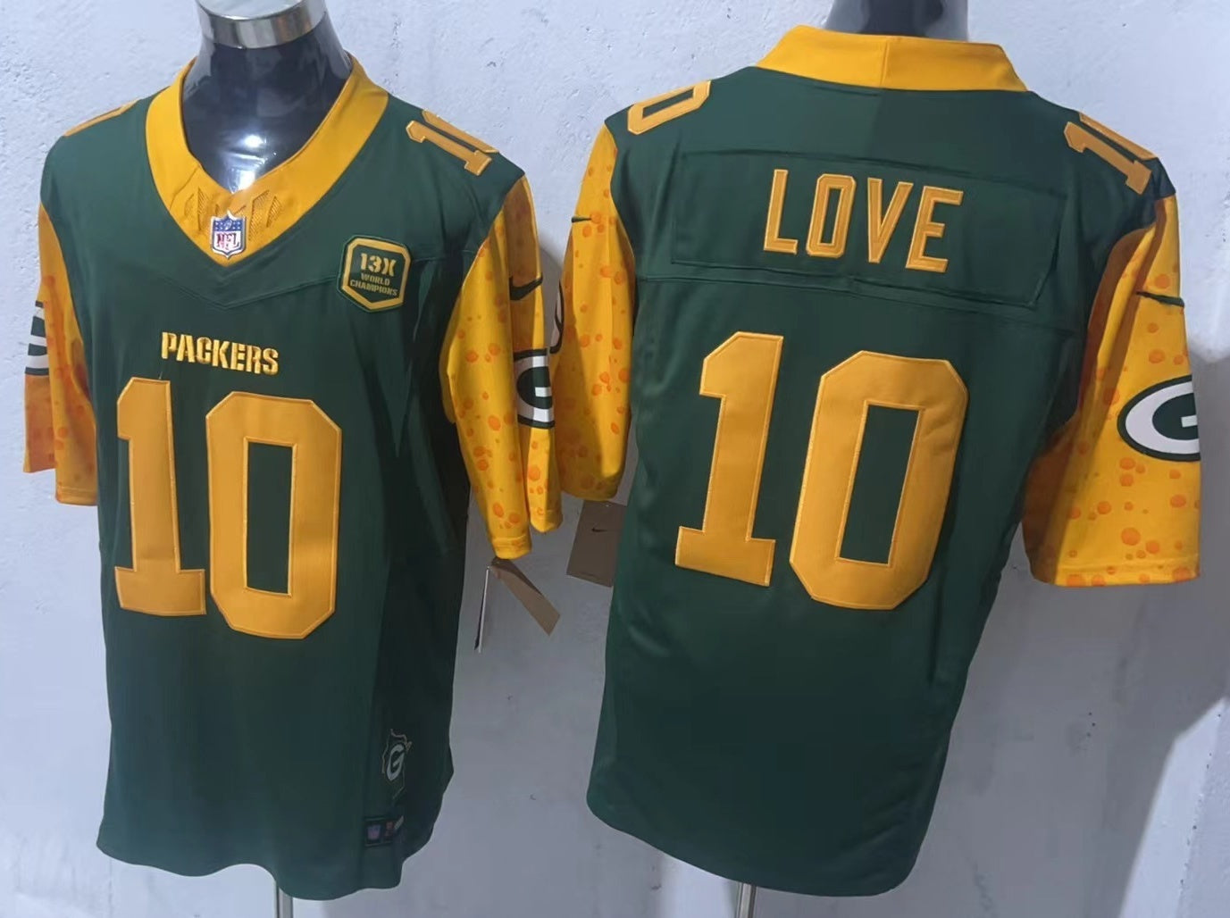 Men's Green Bay Packers Jordan Love #10 Green Fashion Game Jersey