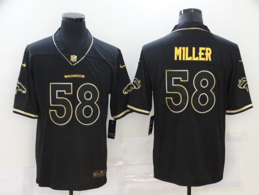 Men's Denver Broncos #58 Von Miller Black Player Game Jersey1