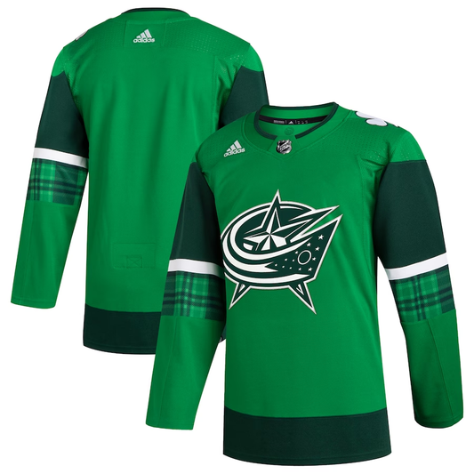 Men's Columbus Blue Jackets Kelly Green 2023 St. Patrick's Day Primegreen Authentic Blank Jersey1