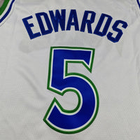 Men's Minnesota Timberwolves Anthony Edwards #5 White Swingman Jersey Association Edition