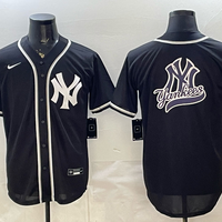 Men's New York Yankees Fashion Black Out Limited Jersey