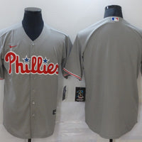 Men's Philadelphia Phillies Gray Replica Blank Jersey1