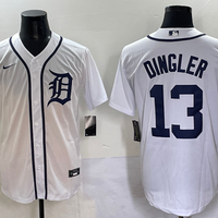 Men's Detroit Tigers Dillon Dingler #13 White Home Replica Player Jersey