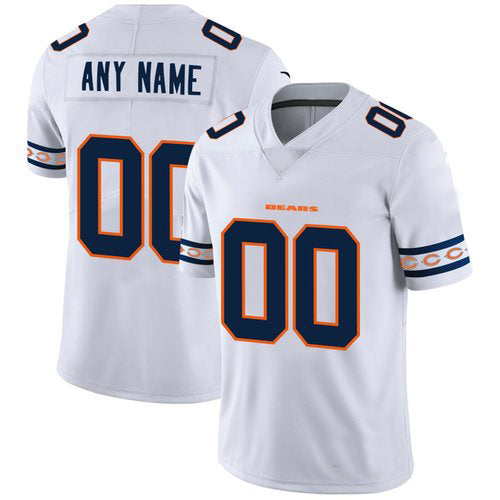 Custom1 Chicago Bears White Team Logo Vapor Limited Jersey1 Stitched Jersey1 Football Jerseys