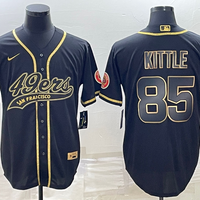 Men's San Francisco 49ers George Kittle #85 Black Player Jersey1 Joint Edition