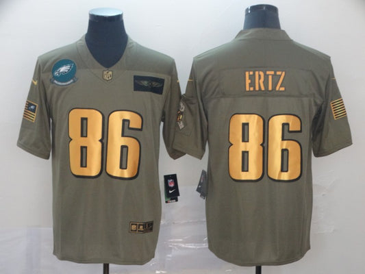 Men's Philadelphia Eagles Zach Ertz #86 Brown Game Player Jersey1