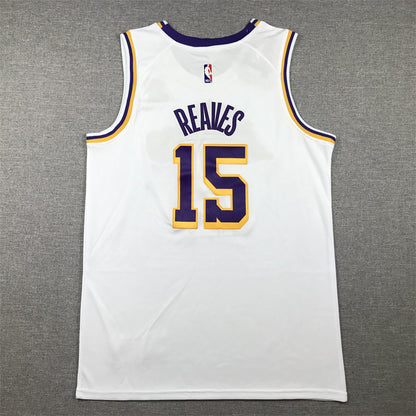 Men's Los Angeles Lakers Austin Reaves #15 White 2022/23 Swingman Jersey1 - Association Edition