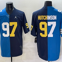 Aidan Hutchinson #97 Detroit Lions Blue Navy Game Jersey - JerseysFreak