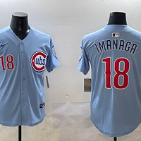 Men's Chicago Cubs Sh¨­ta Imanaga #18 Baby Blue 2nd Alternate Limited Player Jersey1
