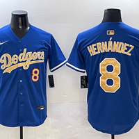 Men's Los Angeles Dodgers Enrique Hernandez #8 Royal 2025 Gold Collection Limited Jersey1