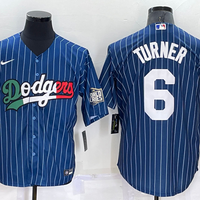 Men's Los Angeles Dodgers Trea Turner #6 Blue Alternate Game Jersey1