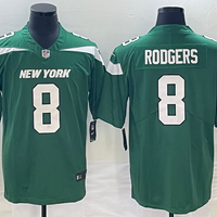 Men's New York Jets Aaron Rodgers #8 Gotham Green Game Jersey1