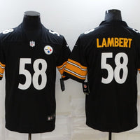 Men's Pittsburgh Steelers Jack Lambert #58 Black Game Jersey1