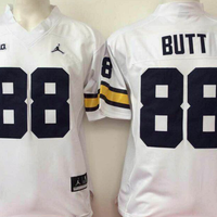 Men's Michigan Wolverines Jake Butt #88 White Alumni Player Game Jersey