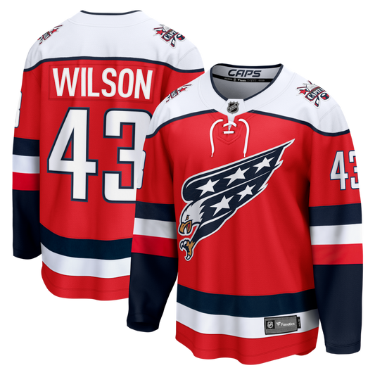 Men's Washington Capitals Tom Wilson #43 Fanatics Red Alternate Breakaway Player Jersey