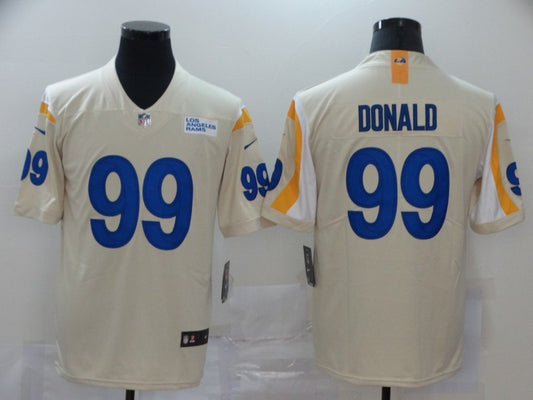 Men's Los Angeles Rams Aaron Donald #99 Beige Vapor Limited Jersey1