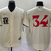 Men's Texas Rangers Nolan Ryan #34 Cream 2023 City Connect Replica Player Jersey1