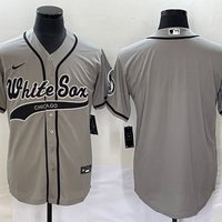 Men's Chicago White Sox Gray Replica Blank Jersey1 Joint Edition