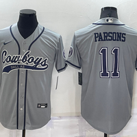 Men's Dallas Cowboys Micah Parsons #11 Gray Game Jersey1 Joint Edition