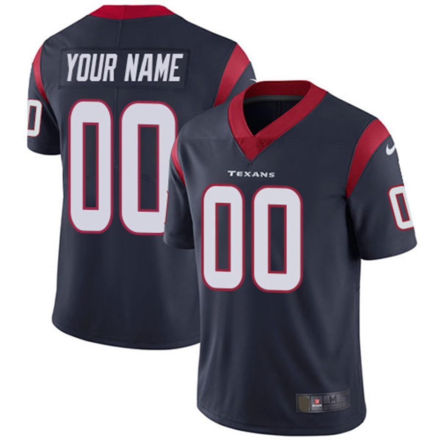 Custom1 Houston Texans Navy Vapor Untouchable Player Limited Jersey1 Stitched American Football Jerseys