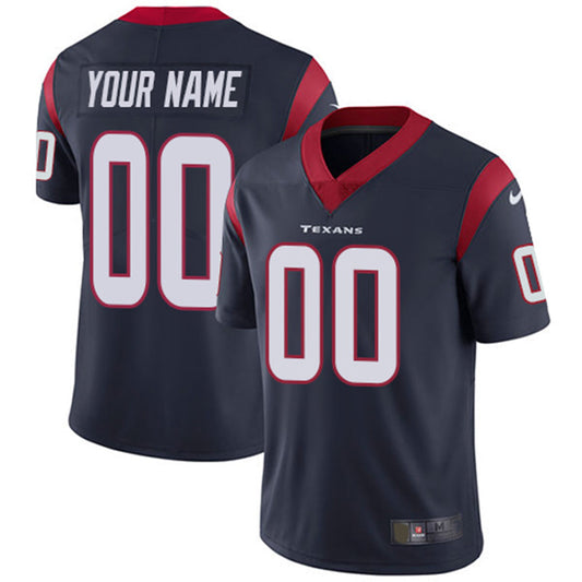 Custom1 Houston Texans Navy Vapor Untouchable Player Limited Jersey1 Stitched American Football Jerseys