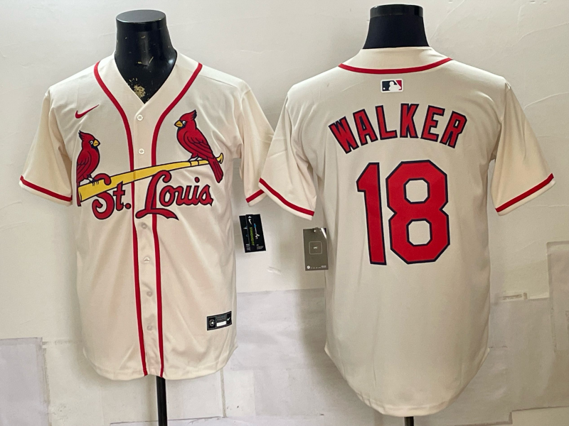 Men's St. Louis Cardinals Jordan Walker #18 Cream Replica Player Jersey