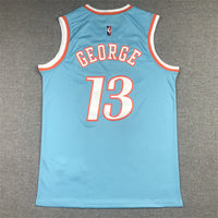 Men's LA Clippers Paul George Blue 2021/22 Swingman Jersey1 - City Edition