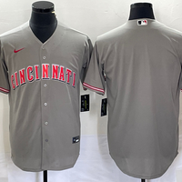 Men's Cincinnati Reds Gray Replica Blank Jersey1