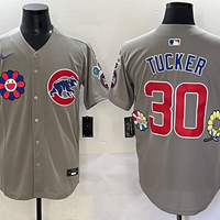 Men's Chicago Cubs Kyle Tucker #30 Gray Limited Player Jersey