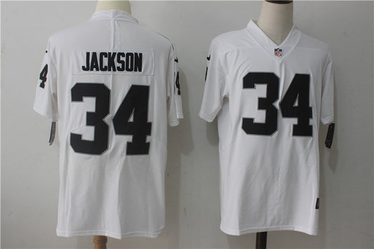 Men's Las Vegas Raiders Bo Jackson #34 White Game Jersey1