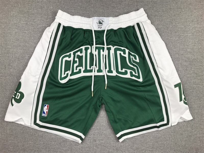 Boston Celtics Green White Basketball Shorts
